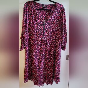 Heart Patterned Dress with Zipper